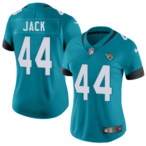Nike Jaguars #44 Myles Jack Teal Green Team Color Women's Stitched NFL Vapor Untouchable Limited Jersey